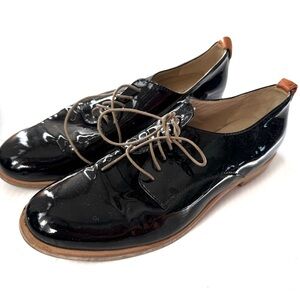 AGL attilio giusti leombruni Black Patent Leather oxfords size 8.5 US